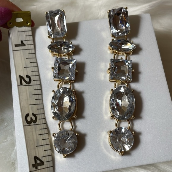 Zara Crystal Dangle Earrings - Picture 11 of 15